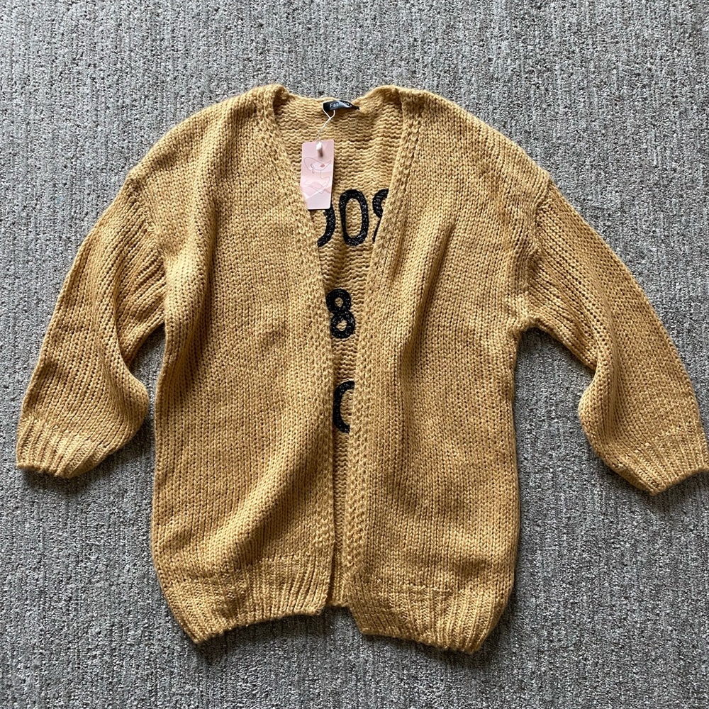 Women's Long Sleeve Open Front Knit Cardigans Sweater